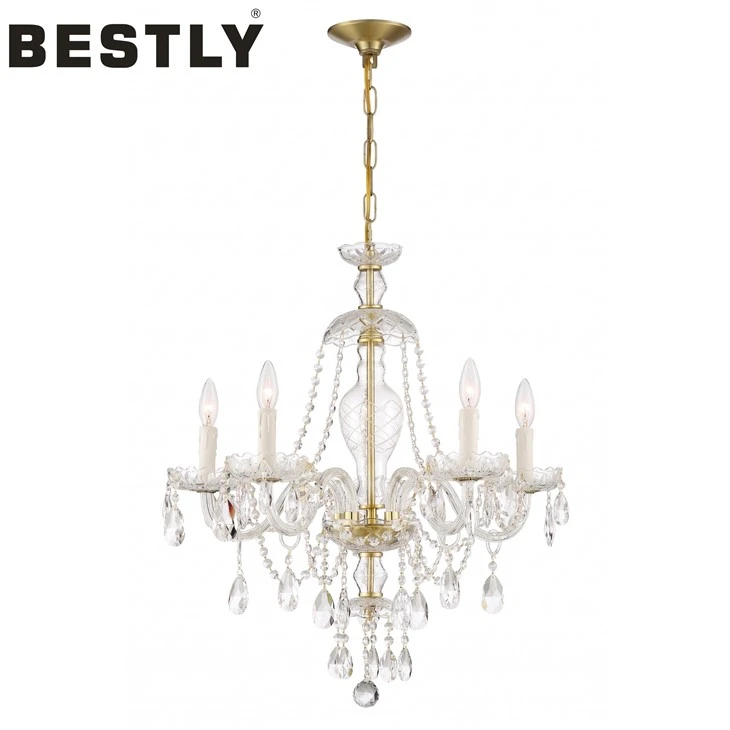 Soilse - 5 Chandelier Criostail Seanré Práis